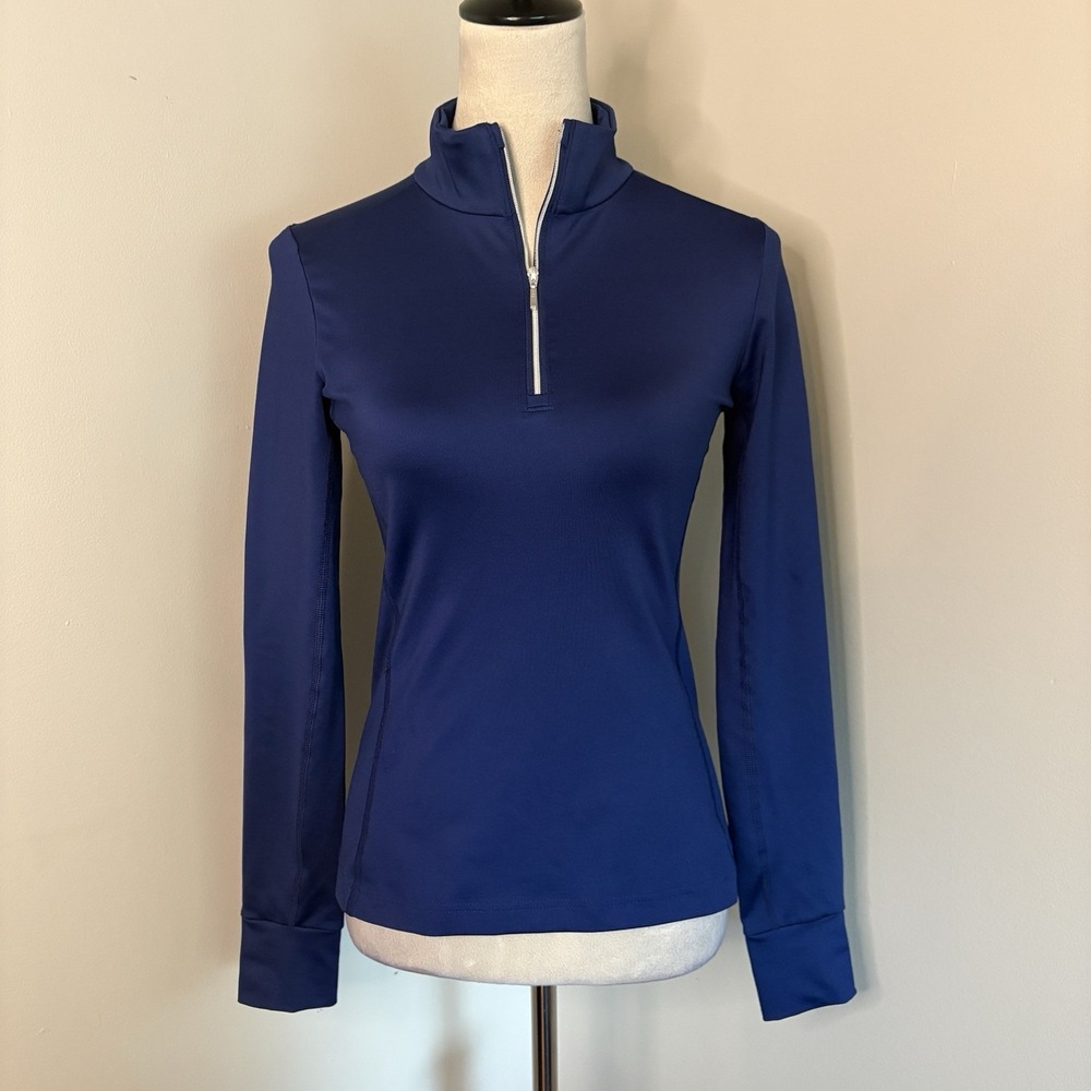 Obermeyer Nari 1/4 Zip Baselayer Top Womens XS Heaven Sent Me Blue Style 19013
